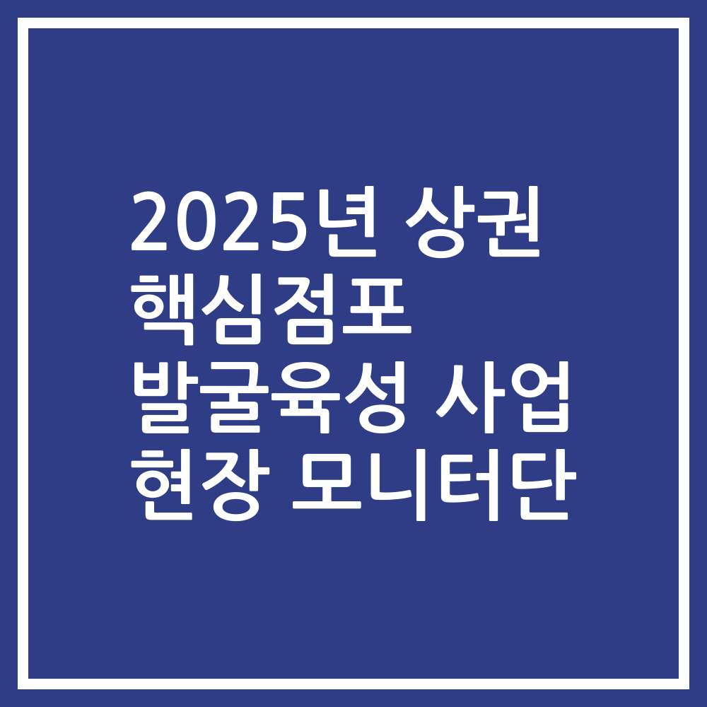 2025년 상권 핵심점포 발굴육성 사업 현장 모니터단