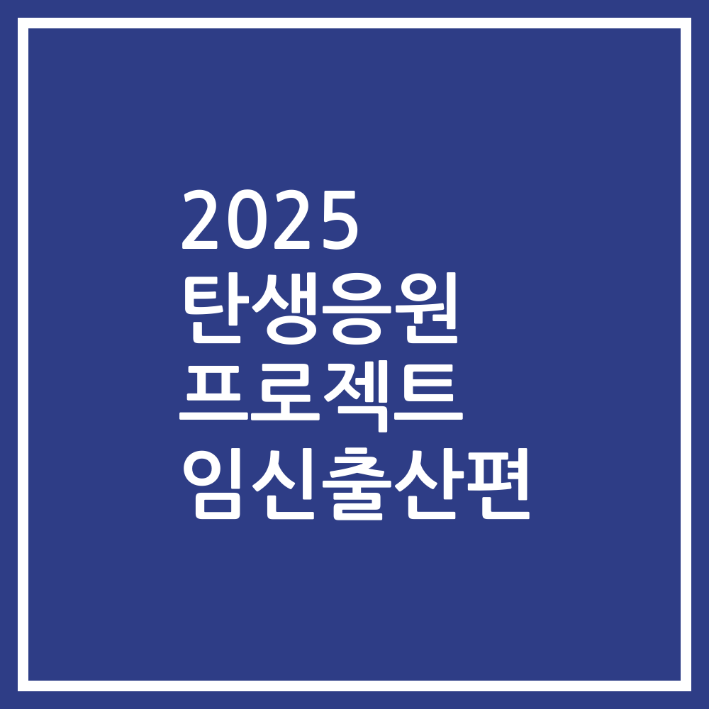 2025 탄생응원 프로젝트 임신출산편