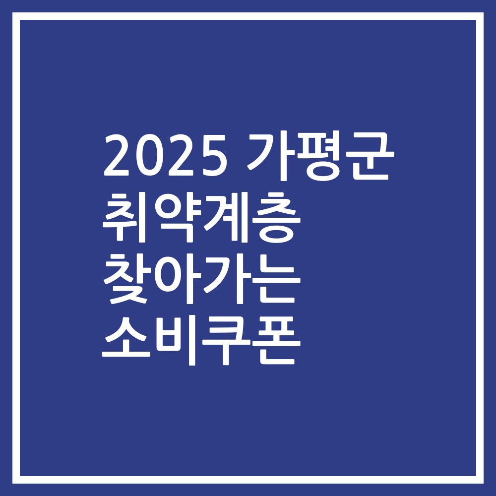 2025 가평군 취약계층 찾아가는 소비쿠폰