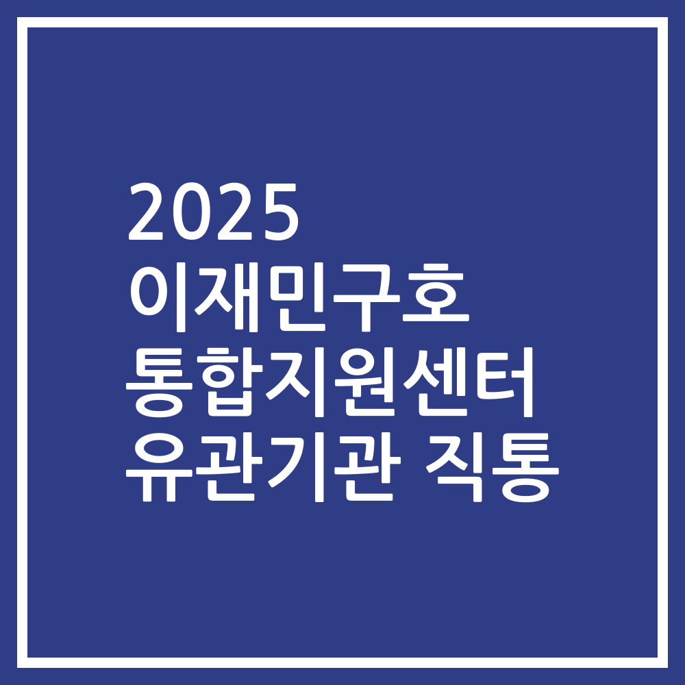 2025 이재민구호 통합지원센터 유관기관 직통