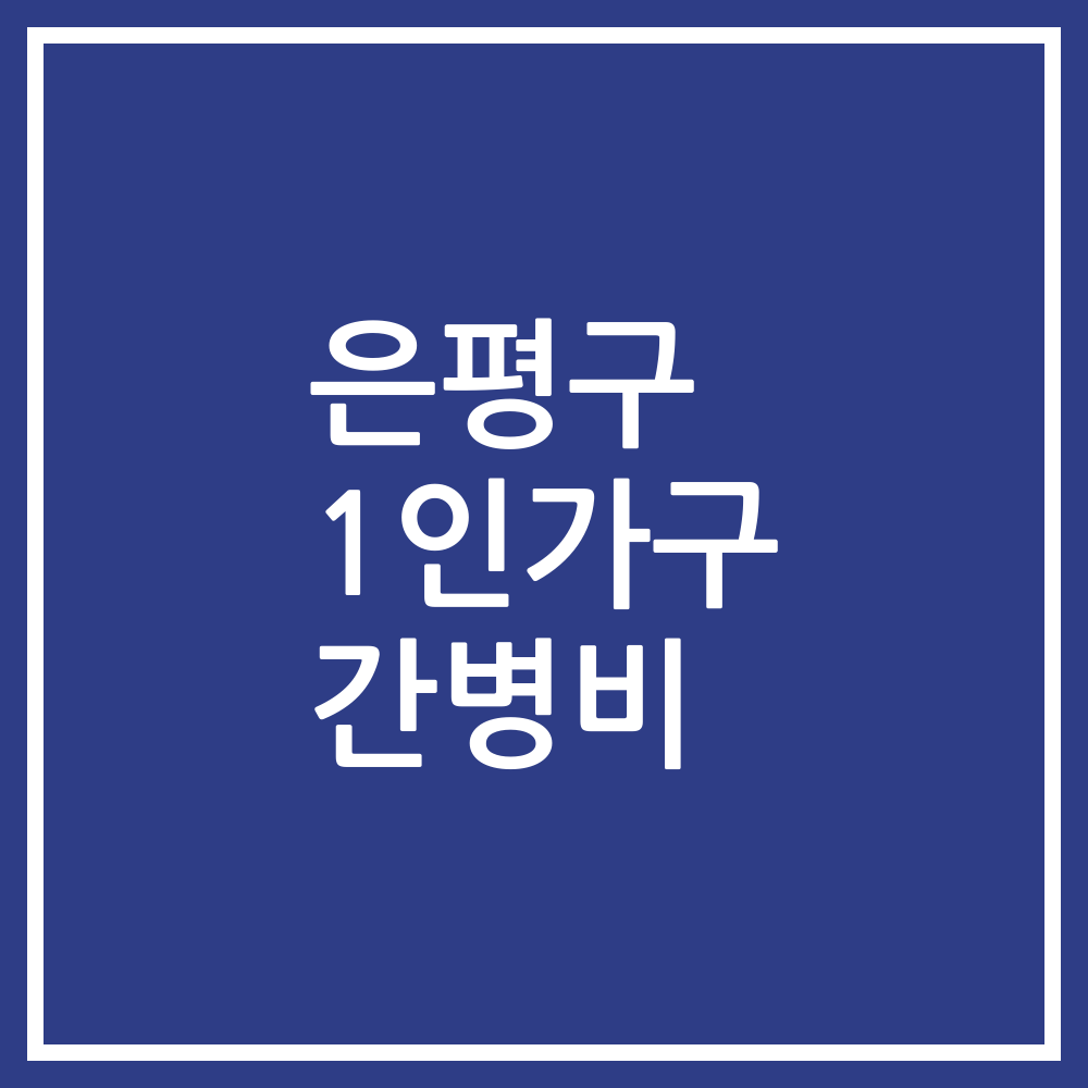 은평구 1인가구 간병비